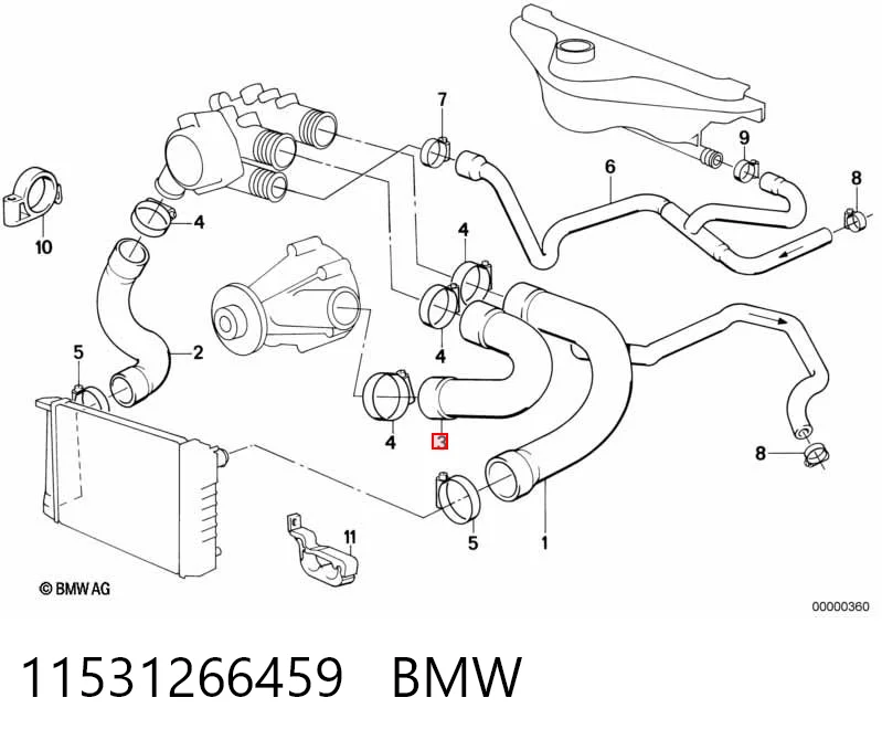 Przewód (króciec) układu chłodzenia BMW 5 sedana (E28) (1980 - 1990) cena, od 5,62 USD