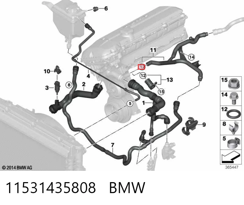 11531435808 BMW Uszczelka korka wlewu oleju