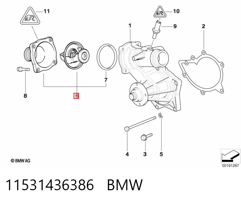 11531436386 BMW Termostat