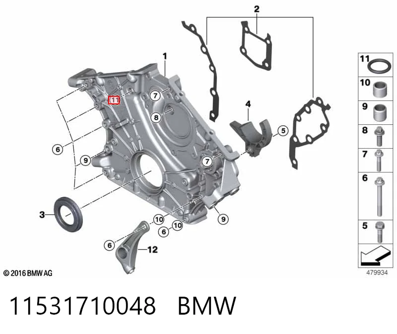 11531710048 BMW Uszczelka kolektora wodnego układu chłodzenia