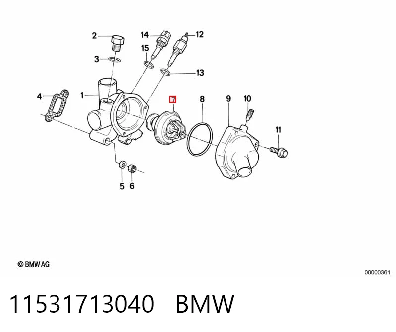 11531713040 BMW Termostat