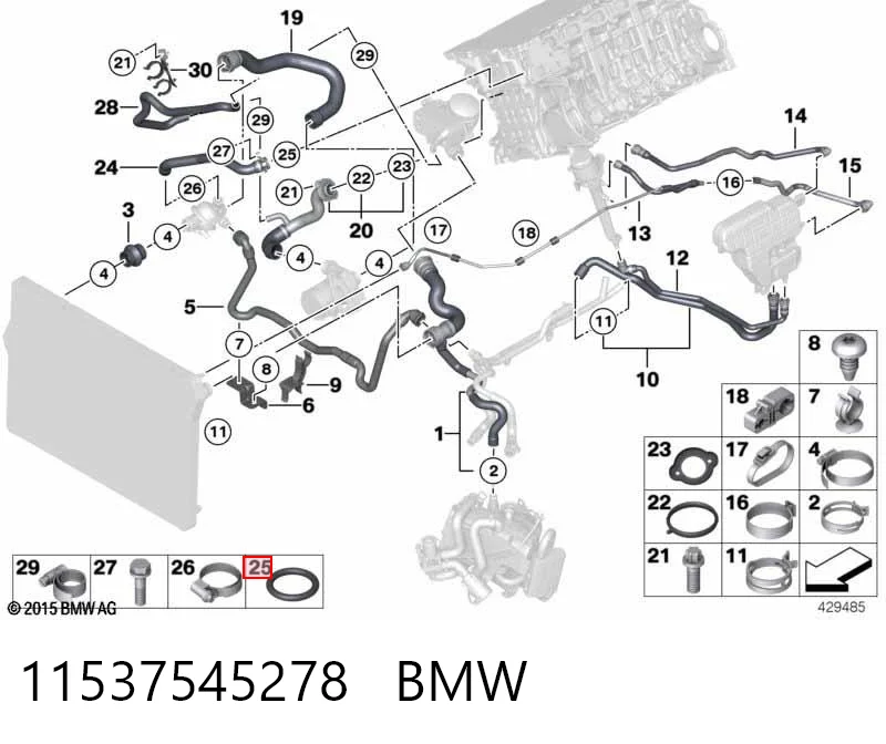 11537545278 BMW Uszczelka pompy wodnej