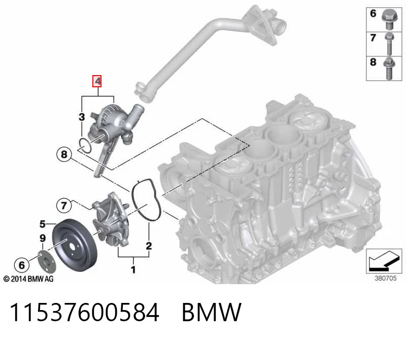 11537600584 BMW Termostat