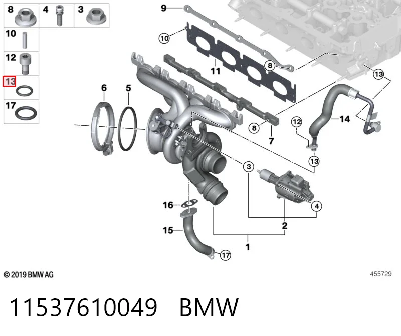 11537610049 BMW Uszczelka pompy wodnej