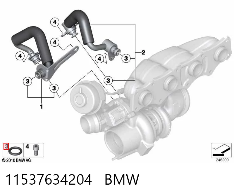 11537634204 BMW Uszczelka pierścieniowa rurki paliwowej