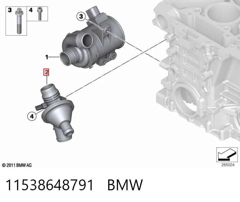 11538648791 BMW Obudowa termostatu