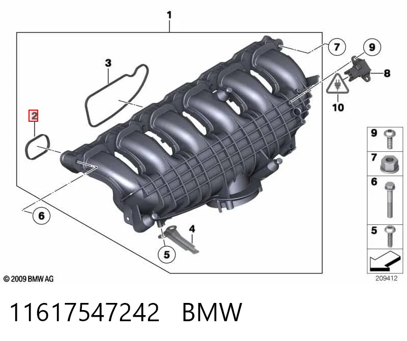 11617547242 BMW Uszczelka kolektora ssącego