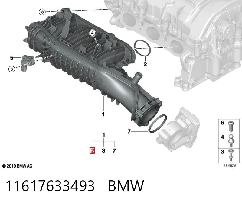 Uszczelka kolektora ssącego BMW X1 