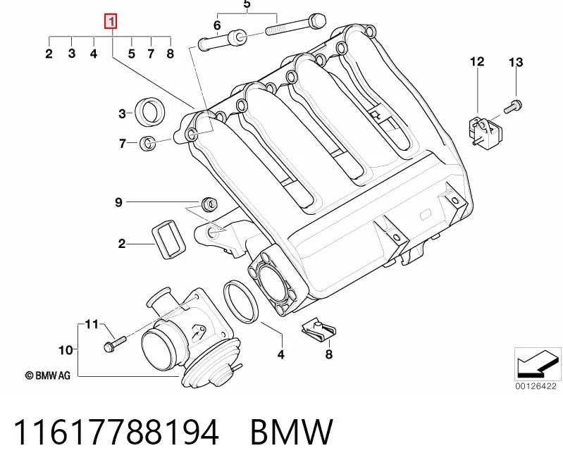 11617788194 BMW Kolektor ssący