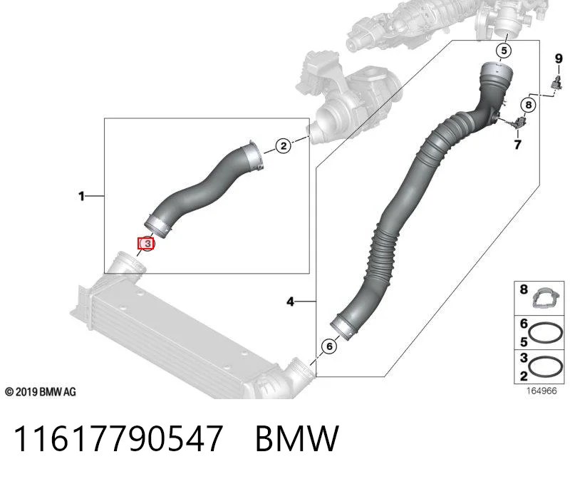 11617790547 BMW Uszczelka turbiny, wkładka elastyczna