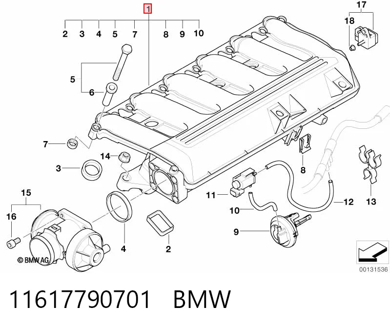 11617790701 BMW Kolektor ssący