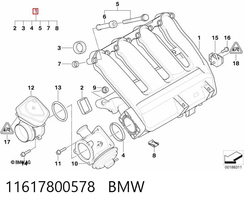 11617800578 BMW Kolektor ssący