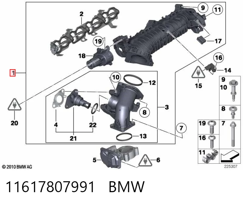 11617807991 BMW Kolektor ssący