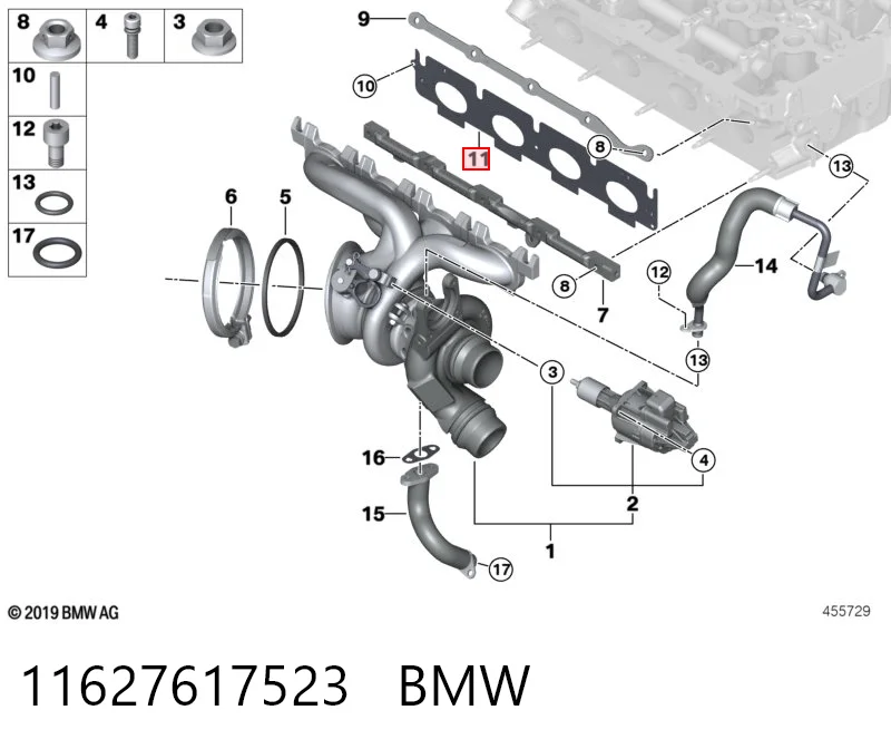  Uszczelka kolektora wydechowego BMW X1 