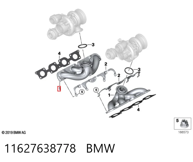 Kolektor wydechowy do BMW 7  F01, F02, F03, F04