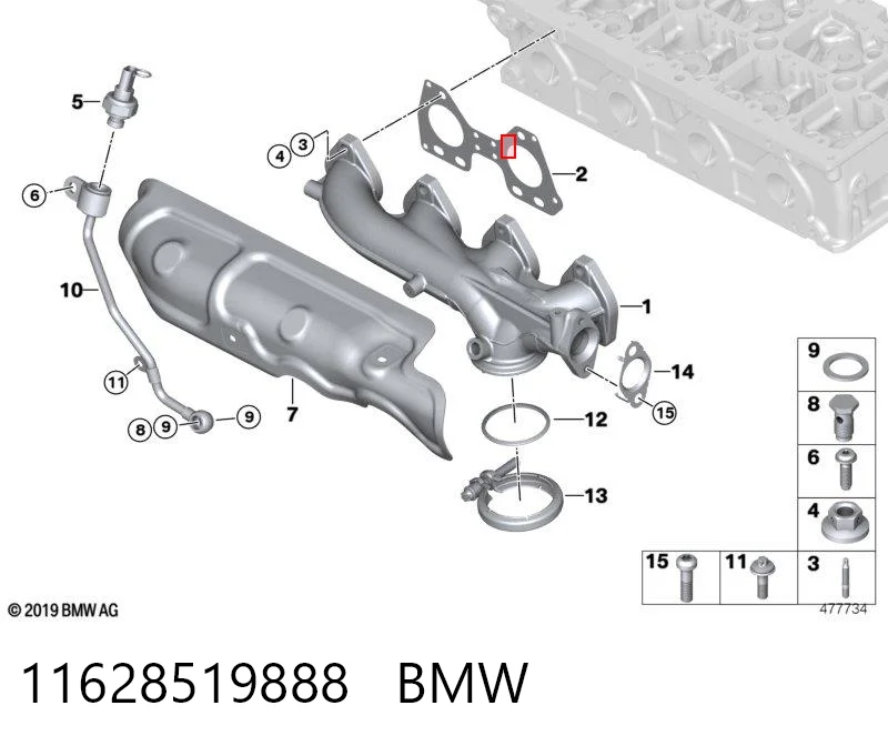 Do koszyka Kolektor wydechowy BMW 2  F23