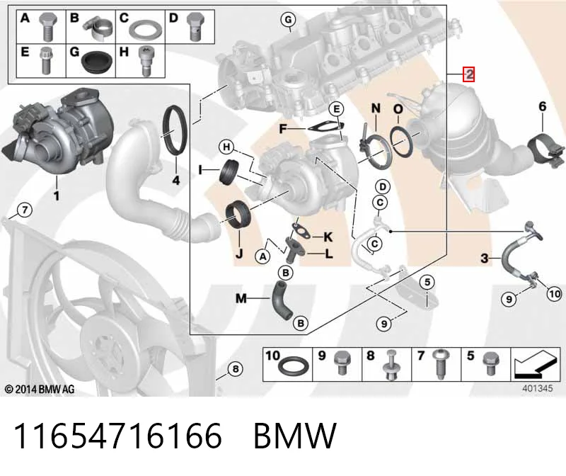 11654716166 BMW Turbina