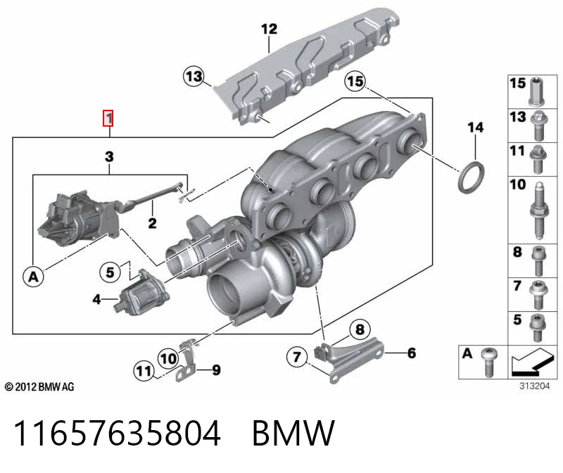 11657635804 BMW Turbina