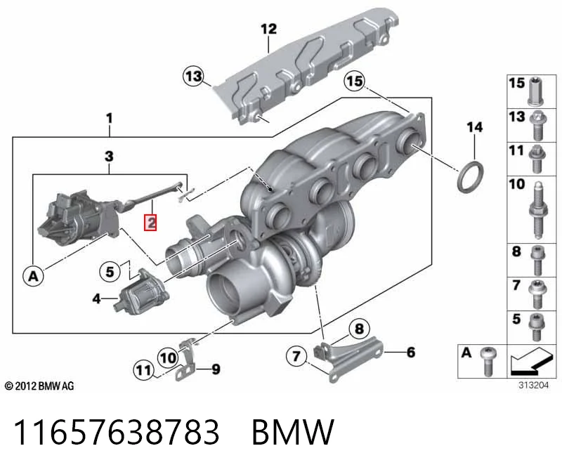 Do koszyka Zawór (aktuator) sterowania turbiną BMW X5  F15, F85