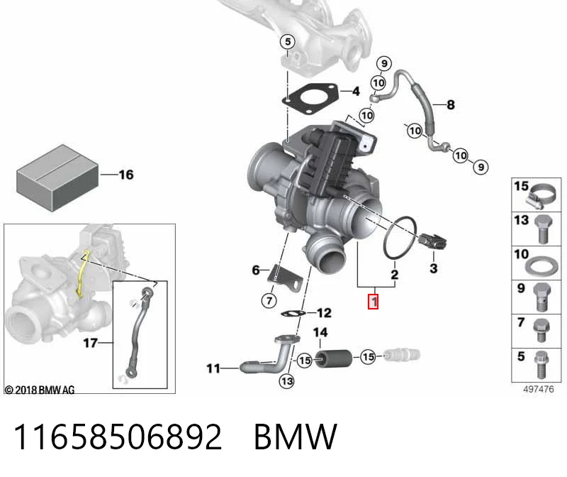11658506892 BMW Turbina