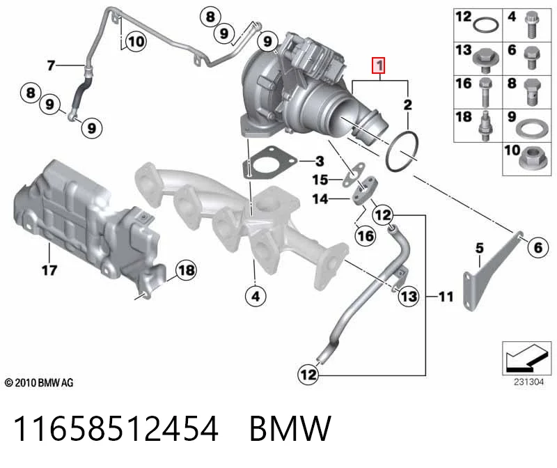 11658512454 BMW Turbina