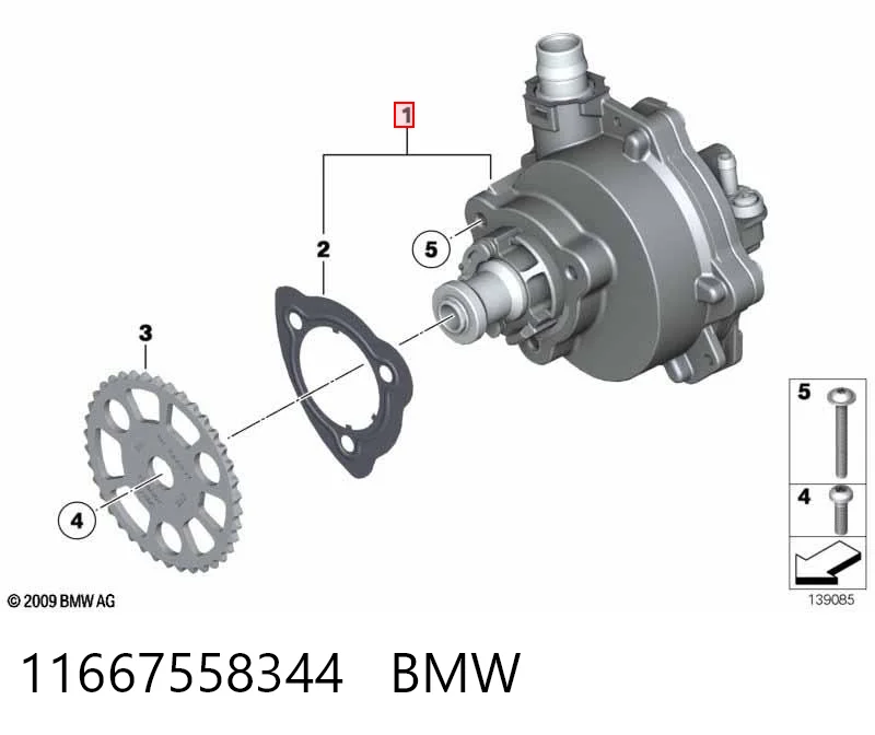 11667558344 BMW Pompa podciśnienia