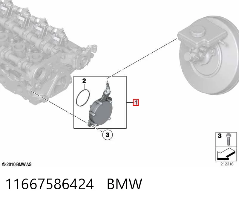 11667586424 BMW Pompa podciśnienia