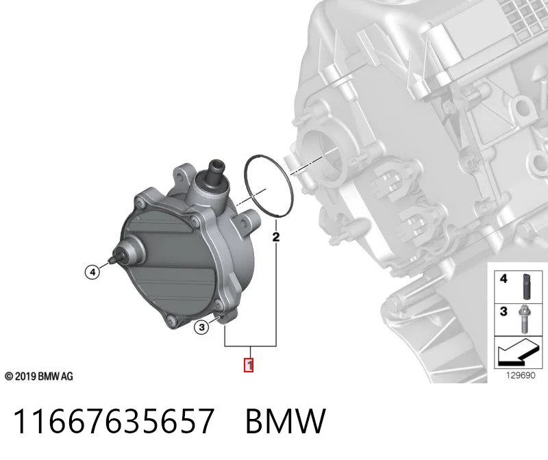 11667635657 BMW Pompa podciśnienia