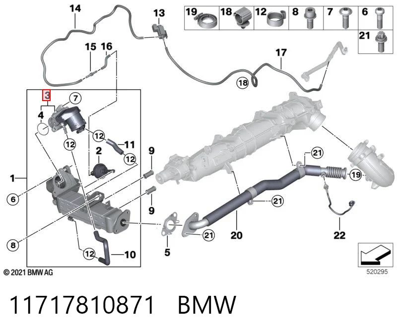 11717810871 BMW Zawór recyrkulacji spalin EGR
