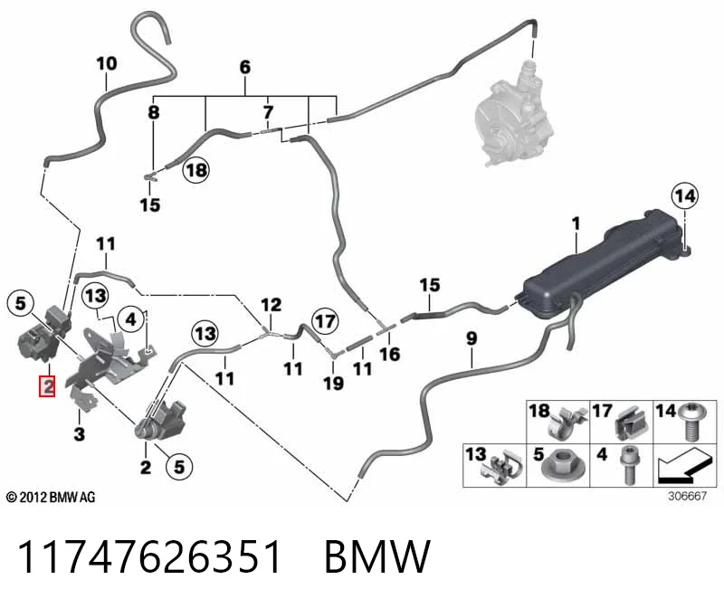 11747626351 BMW Przetwornik ciśnienia (solenoid) doładowania