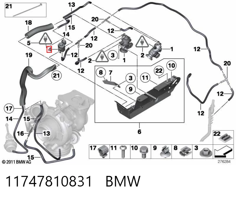 11747810831 BMW Zawór elektromagnetyczny regulacji klapy EGR