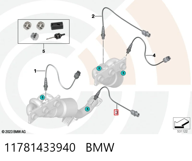 11781433940 BMW Sonda lambda czujnik tlenu po katalizatorze