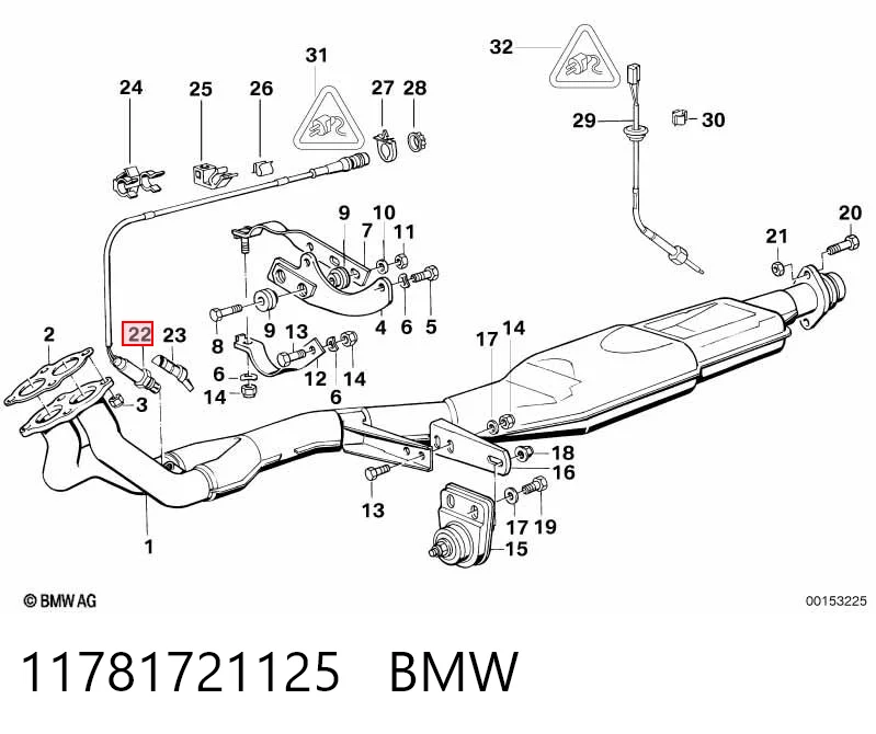 11781721125 BMW Sonda lambda, czujnik tlenu