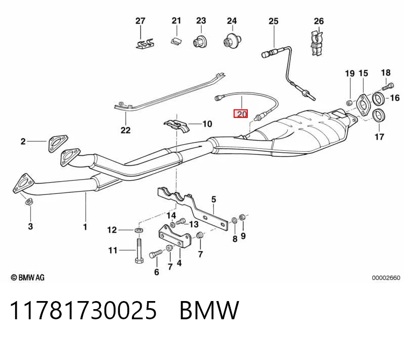 11781730025 BMW Sonda lambda, czujnik tlenu