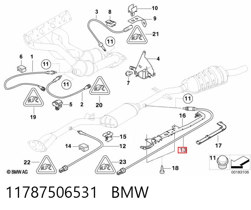 11787506531 BMW Sonda lambda czujnik tlenu po katalizatorze