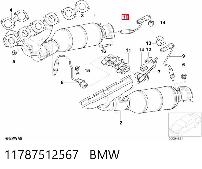 11787512567 BMW Sonda lambda czujnik tlenu po katalizatorze