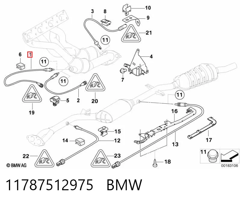 11787512975 BMW Sonda lambda czujnik tlenu przed katalizatorem lewy