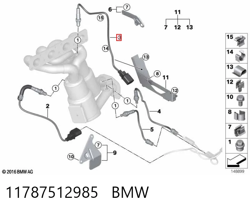 11787512985 BMW Sonda lambda czujnik tlenu przed katalizatorem