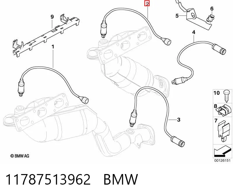 11787513962 BMW Sonda lambda czujnik tlenu przed katalizatorem prawy