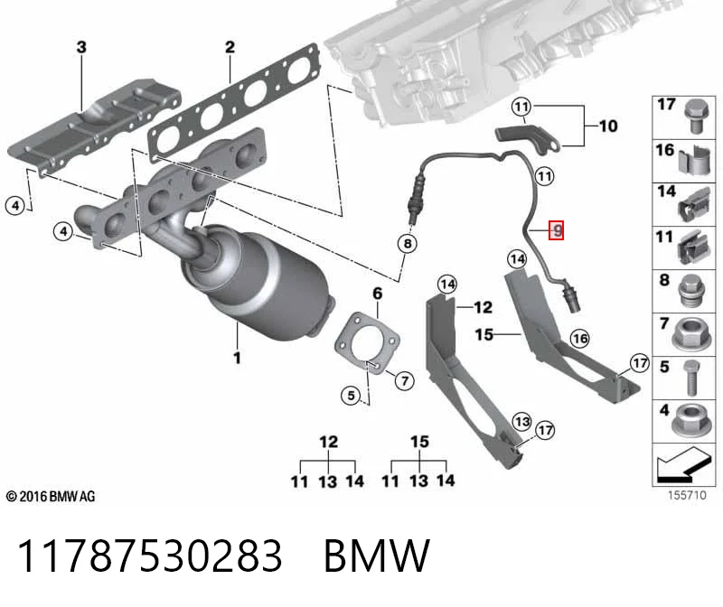 11787530283 BMW Sonda lambda czujnik tlenu przed katalizatorem