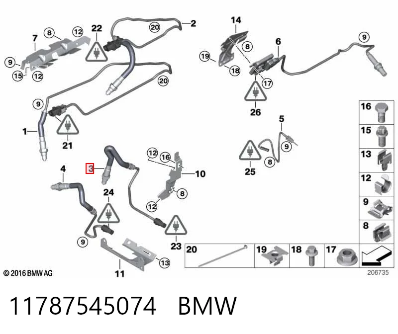 11787545074 BMW Sonda lambda czujnik tlenu po katalizatorze