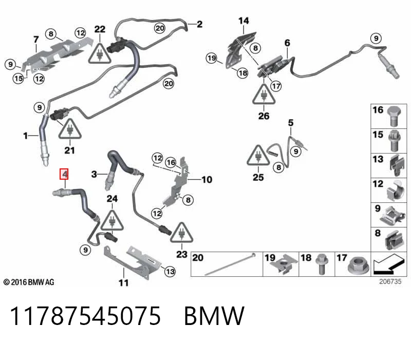11787545075 BMW Sonda lambda czujnik tlenu po katalizatorze