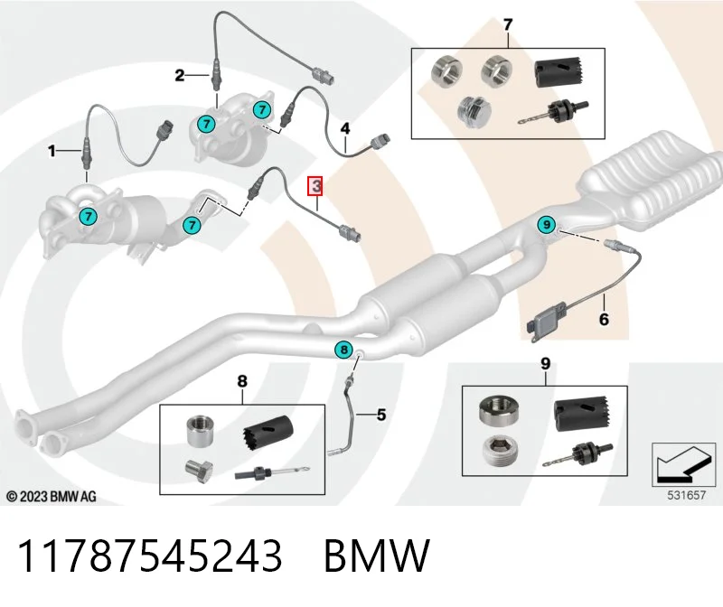 11787545243 BMW Sonda lambda czujnik tlenu po katalizatorze