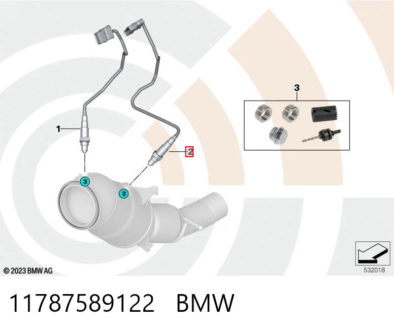 11787589122 BMW Sonda lambda czujnik tlenu po katalizatorze