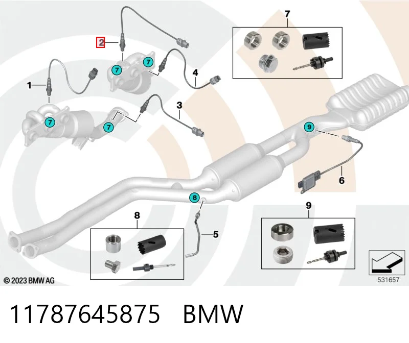 11787645875 BMW Sonda lambda czujnik tlenu po katalizatorze