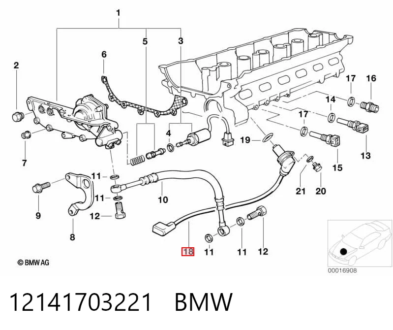 12141703221 BMW Czujnik położenia wałka rozrządu