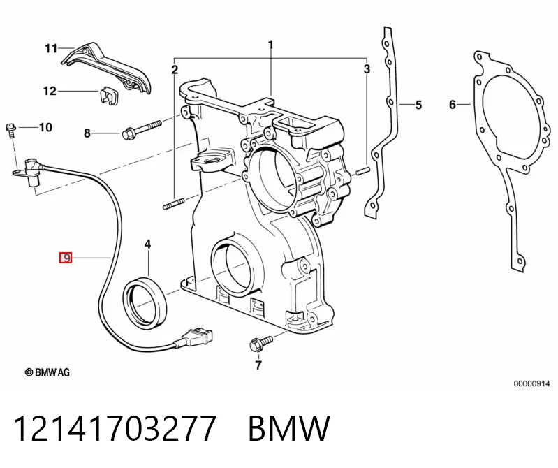 12141703277 BMW Czujnik położenia wału korbowego