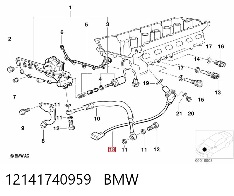 12141740959 BMW Czujnik położenia wałka rozrządu