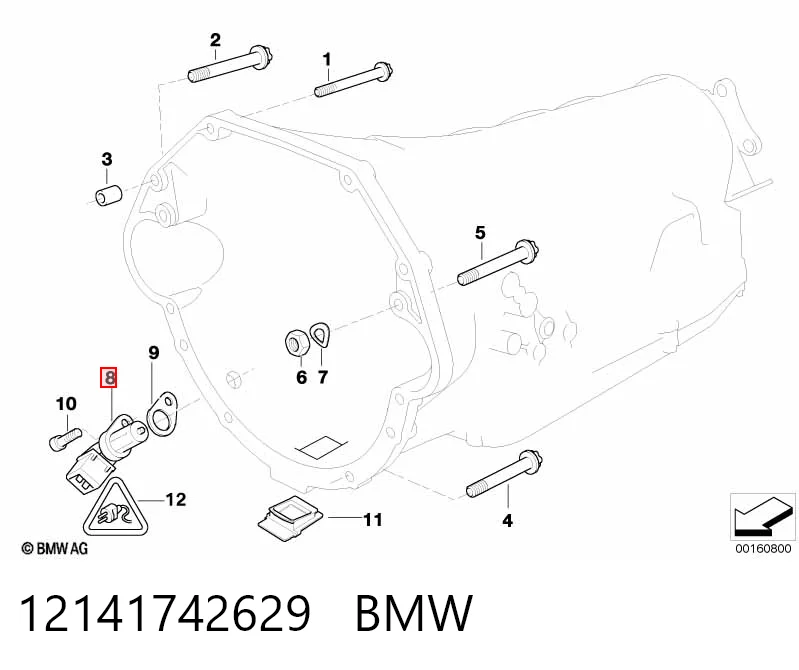 12141742629 BMW Czujnik położenia wału korbowego