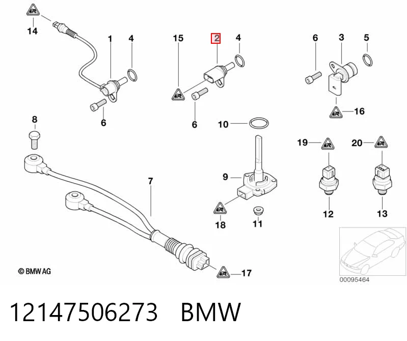 12147506273 BMW Czujnik położenia wałka rozrządu